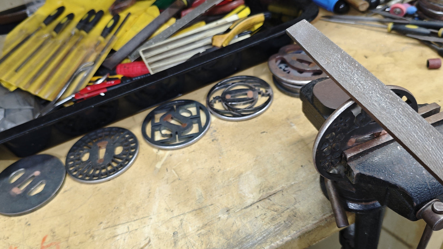 Handcrafted Iron Sukashi Tsuba – Rounded to Perfection - SwordSmith Australia