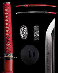 Katana Blossom Flame Maru Blade Beni - Zakura Koshirae 焰樱 - SwordSmith Australia