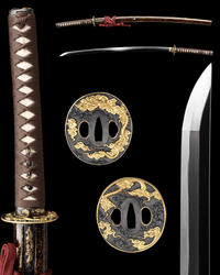 Katana Dragon Storm Sanmai Blade Ryuran Koshirae 雲蝕 - SwordSmith Australia