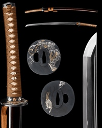 Katana Moon Rabbit Sanmai Blade Isei Koshirae 赤宵 - SwordSmith Australia