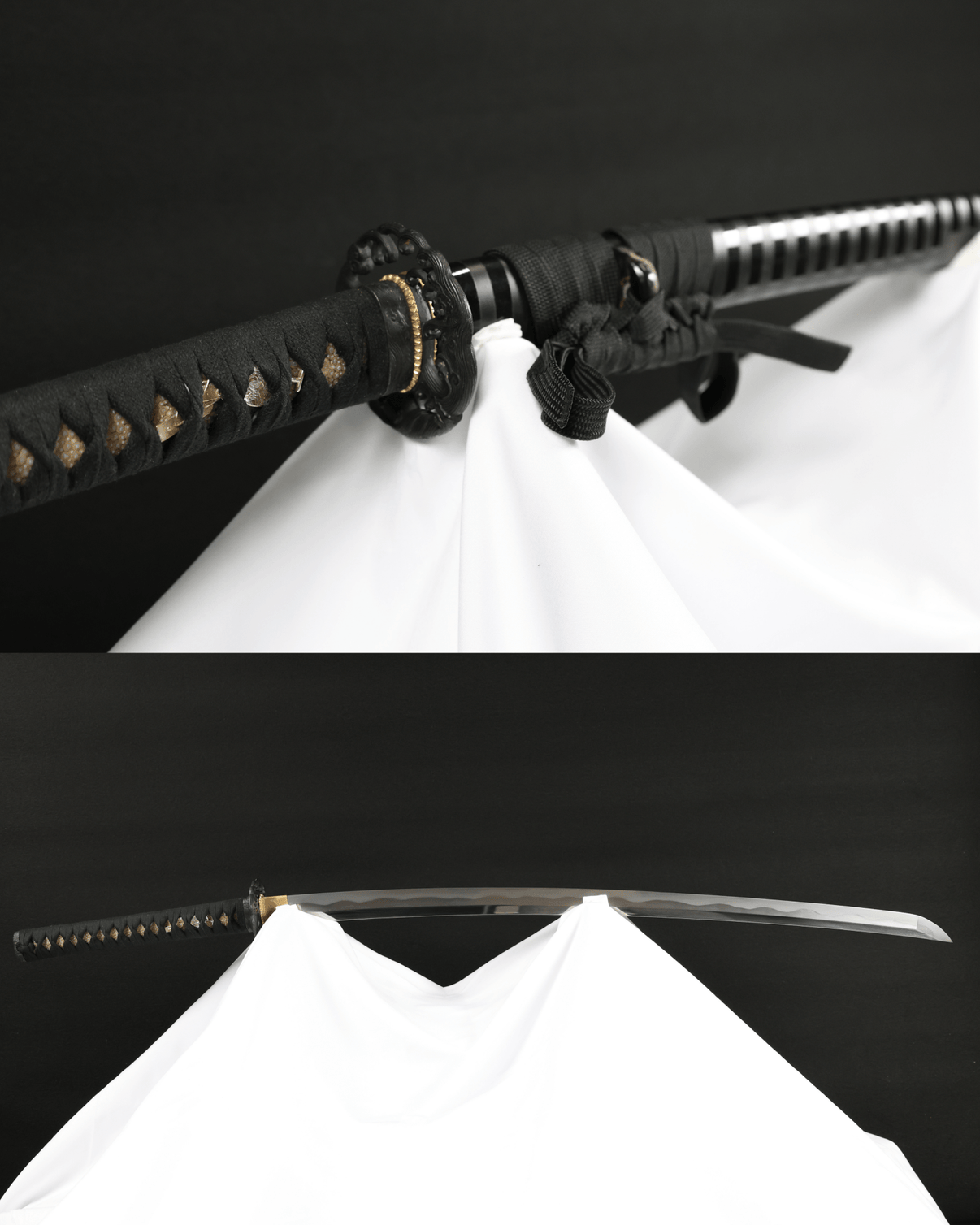 Katana Silent Wave Folded Steel Blade Kuronami Koshirae 玄濤 - SwordSmith Australia