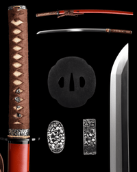 Katana Vermilion Sakura Maru Blade Kōzakura Koshirae 赤櫻 - SwordSmith Australia