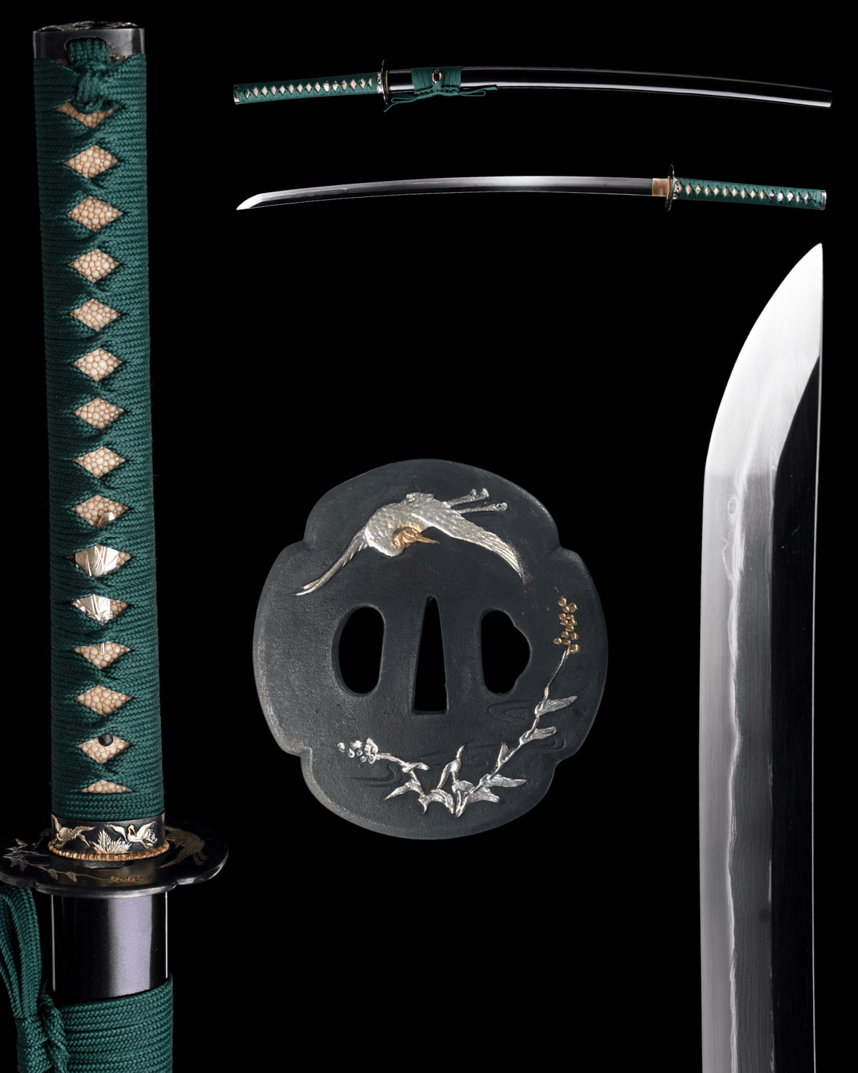 Katana Crane Resonance Sanmai Blade Kakuka Koshirae 霞鳴 - SwordSmith Australia