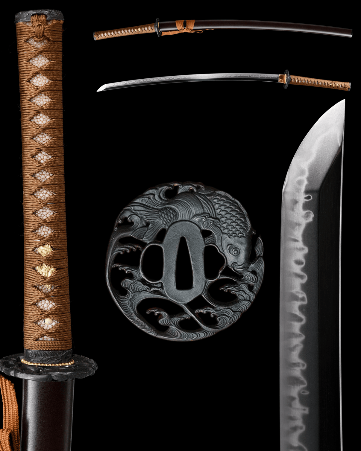 Katana Koi Stone Maru Blade Suiboku Koshirae 锦石 - SwordSmith Australia