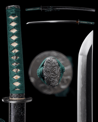 Katana Obsidian Wave Oroshigane Kobuse Blade Kuronami Koshirae 黑浪 - SwordSmith Australia