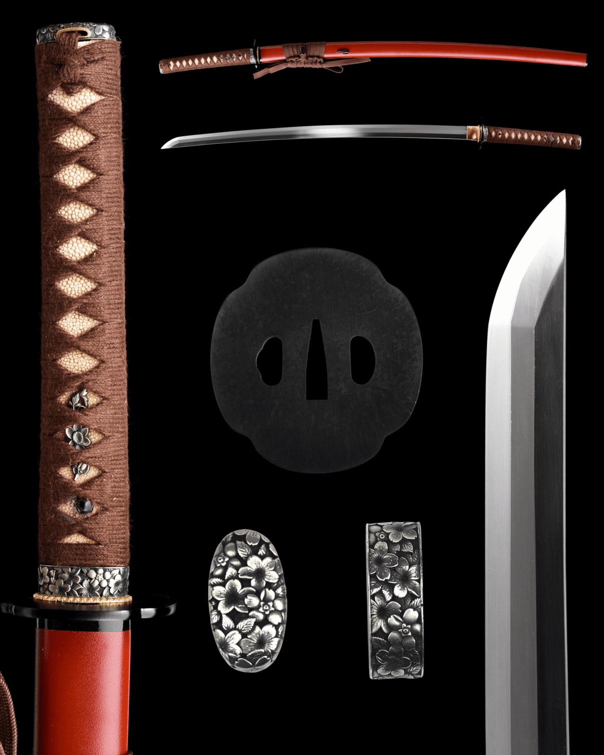 Katana Vermilion Sakura Maru Blade Kōzakura Koshirae 赤櫻 - SwordSmith Australia